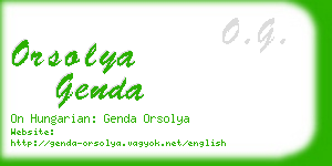 orsolya genda business card